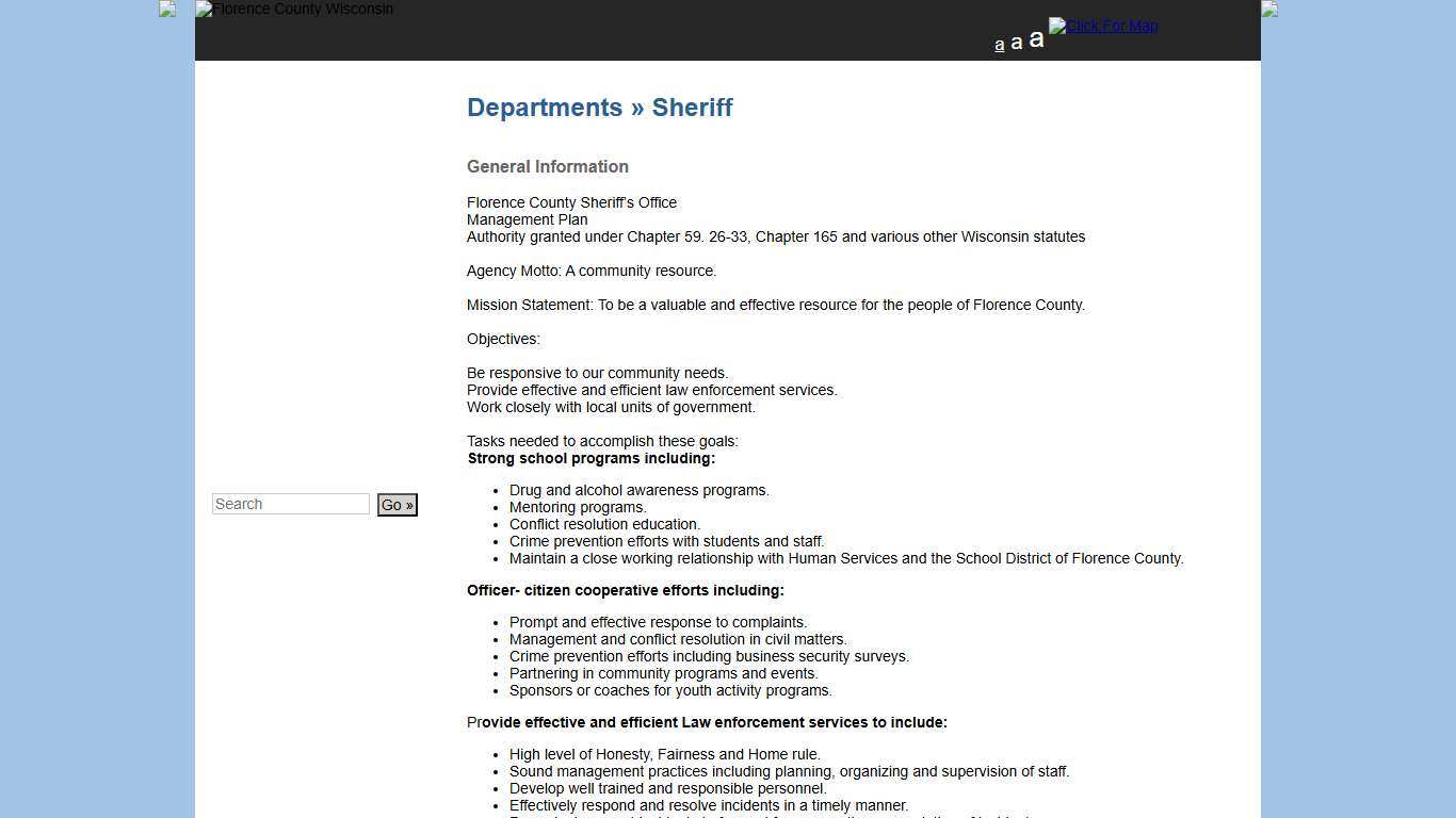 Florence County Government Departments » Sheriff